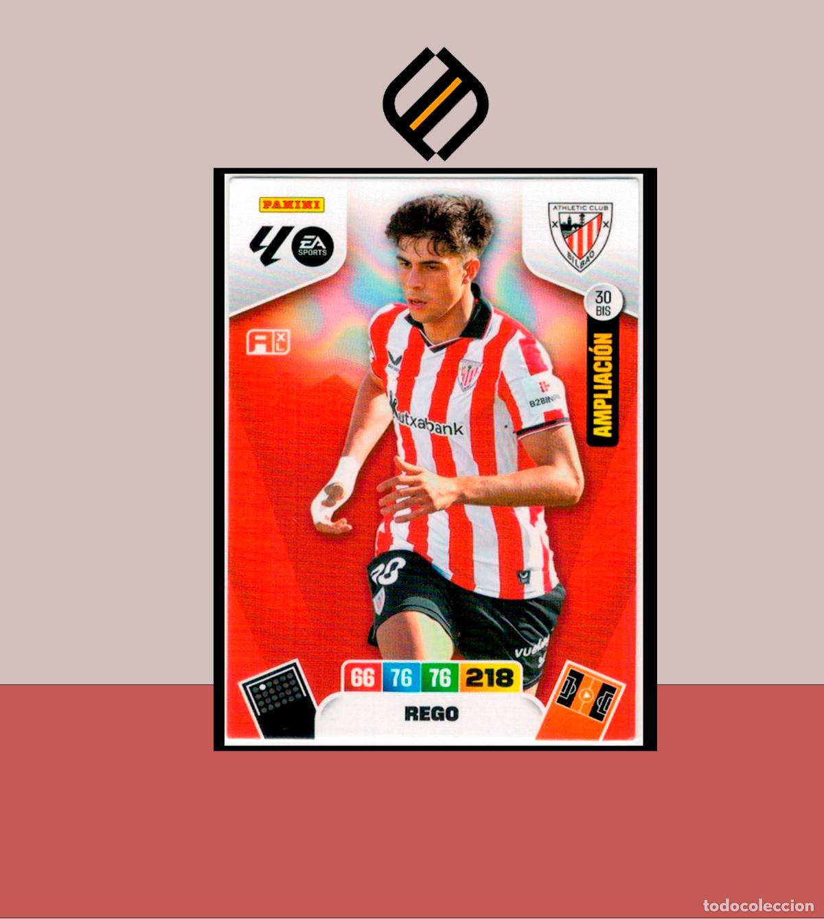 Cromos de F&uacute;tbol: ADRENALYN XL 2025 2026 PANINI N&ordm; 30 BIS REGO ATHLETIC CLUB BILBAO AMPLIACI&Oacute;N CARD BOX PLATINUM