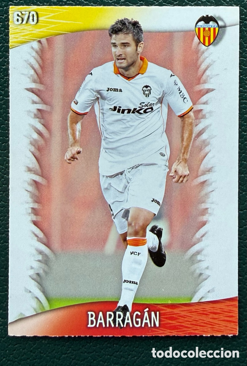Cromos de F&uacute;tbol: 670 BARRAGAN VALENCIA CF FICHAS ALBUM MUNDICROMO 2013 2014 13 14