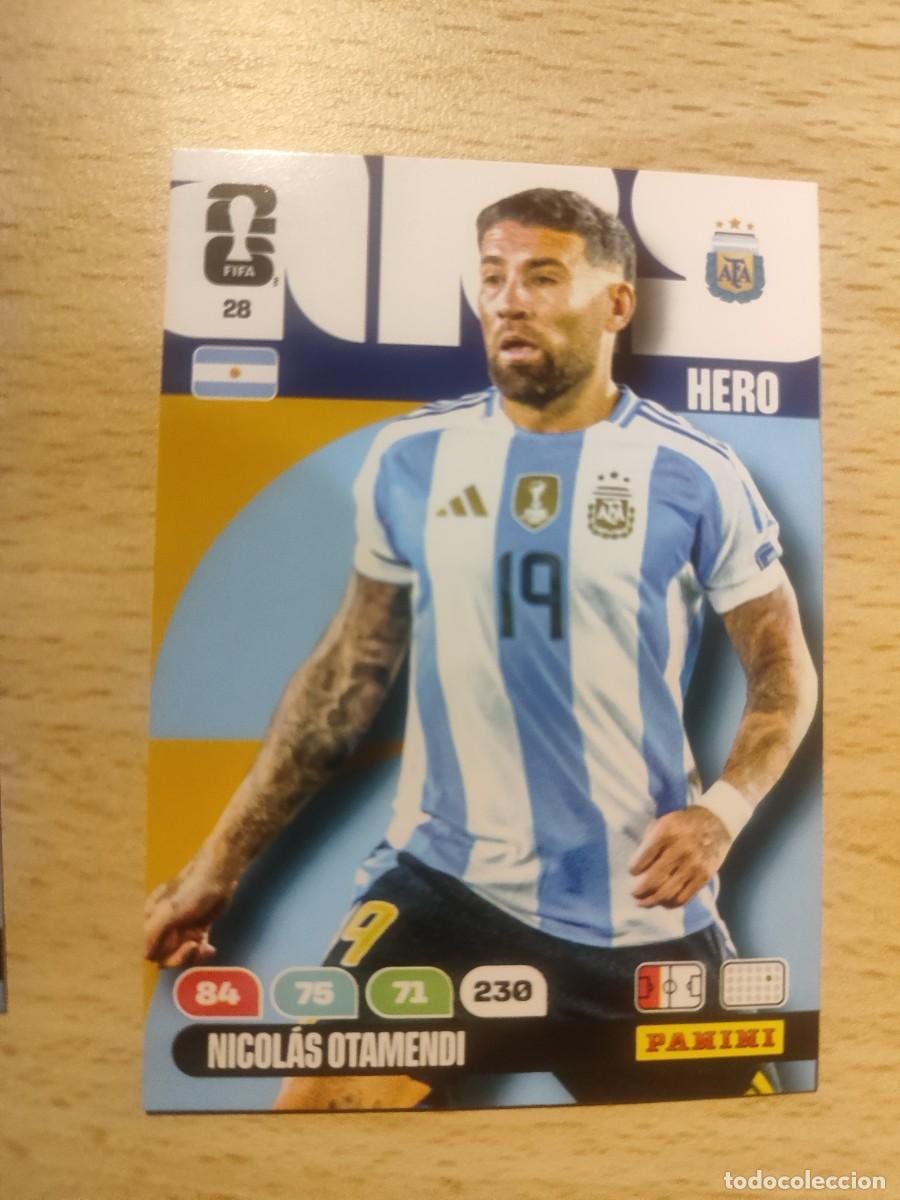 Cromos de F&uacute;tbol: 28 WORLD CUP 2026 NICOL&Aacute;S OTAMENDI ARGENTINA HERO ADRENALYN MUNDIAL PANINI 26