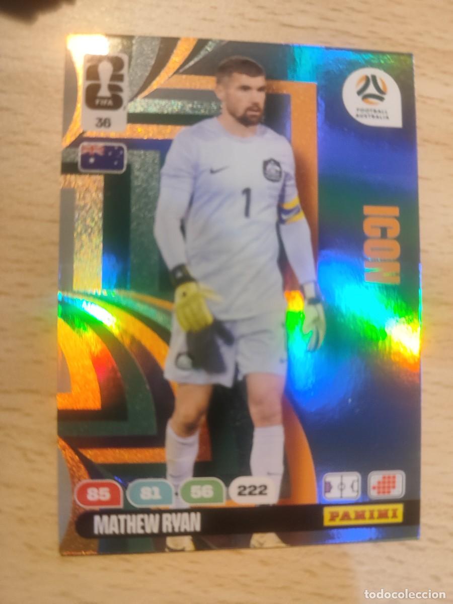 Cromos de F&uacute;tbol: 36 WORLD CUP 2026 MATHEW RYAN AUSTRALIA ICON ADRENALYN MUNDIAL PANINI 26