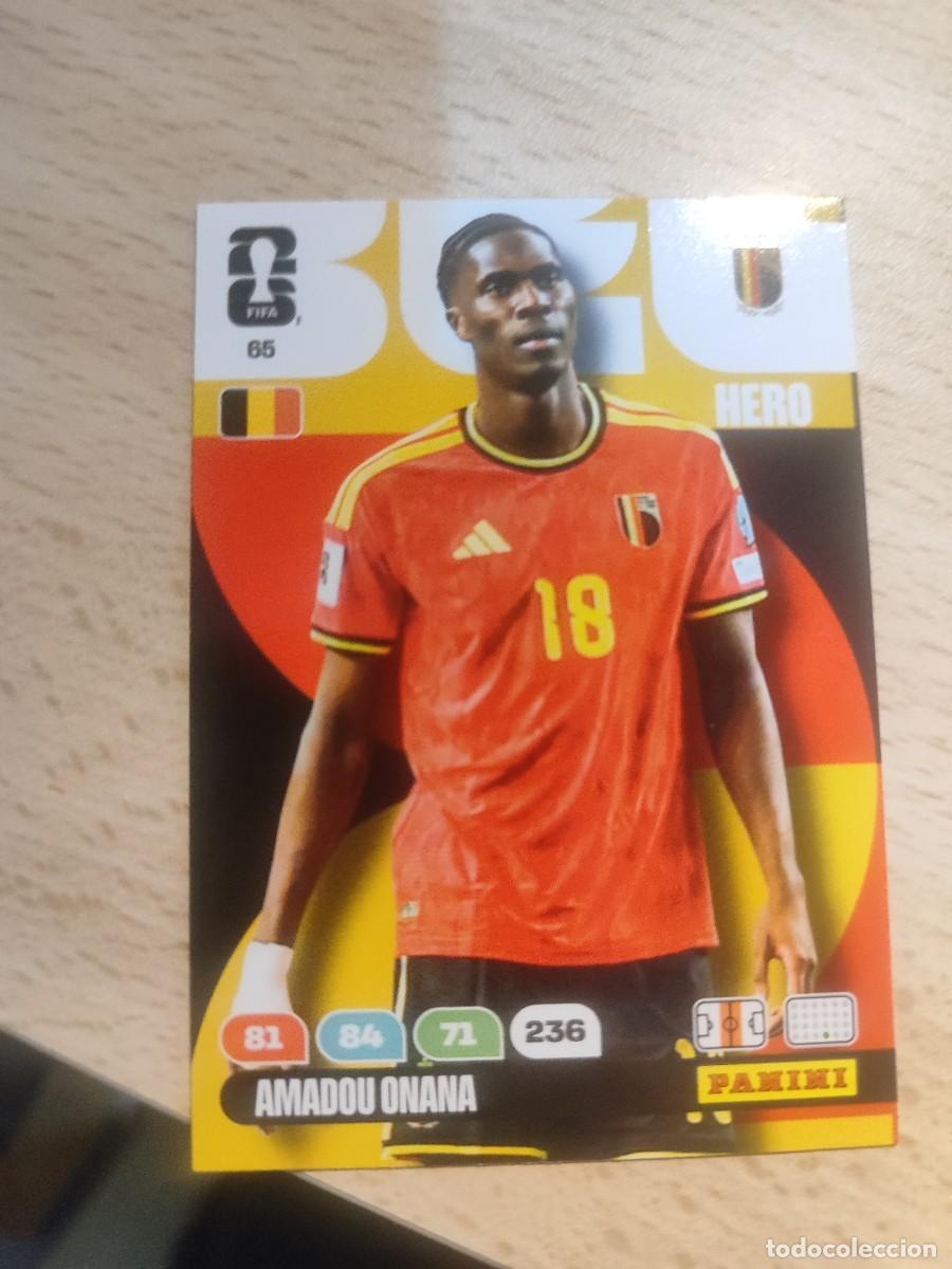 Football Stickers: 65 WORLD CUP 2026 AMADOU ONANA BELGICA HERO ADRENALYN MUNDIAL PANINI 26