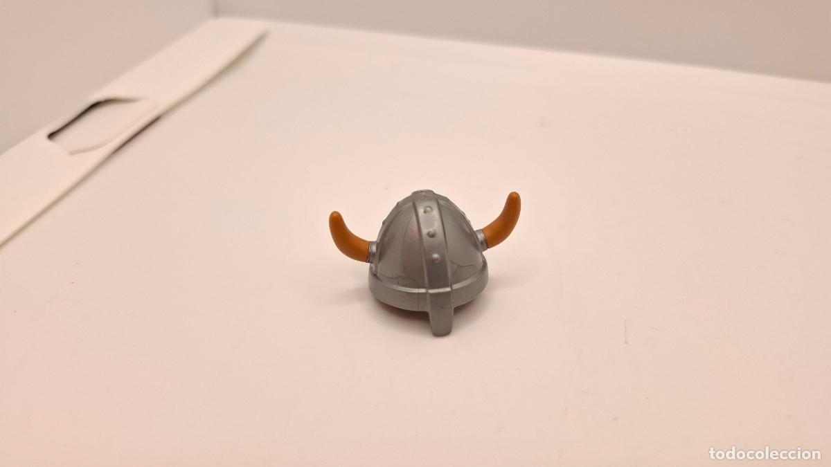 Cromos de F&uacute;tbol: PLAYMOBIL CASCO MEDIEVAL VIKINGO GUERRERO INDIO