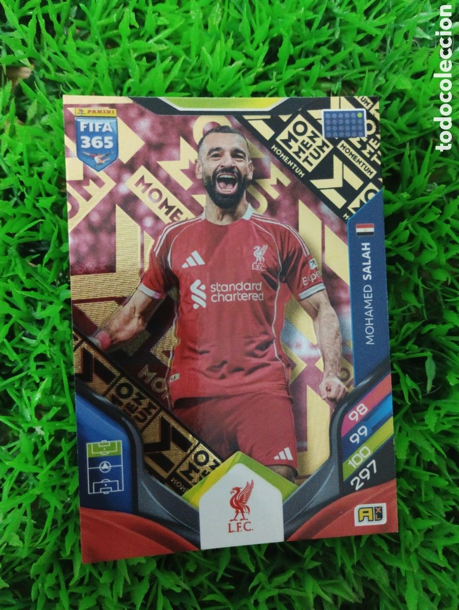 Cromos de F&uacute;tbol: Salah Liverpool MOMENTUM Adrenalyn 2026 Fifa 365