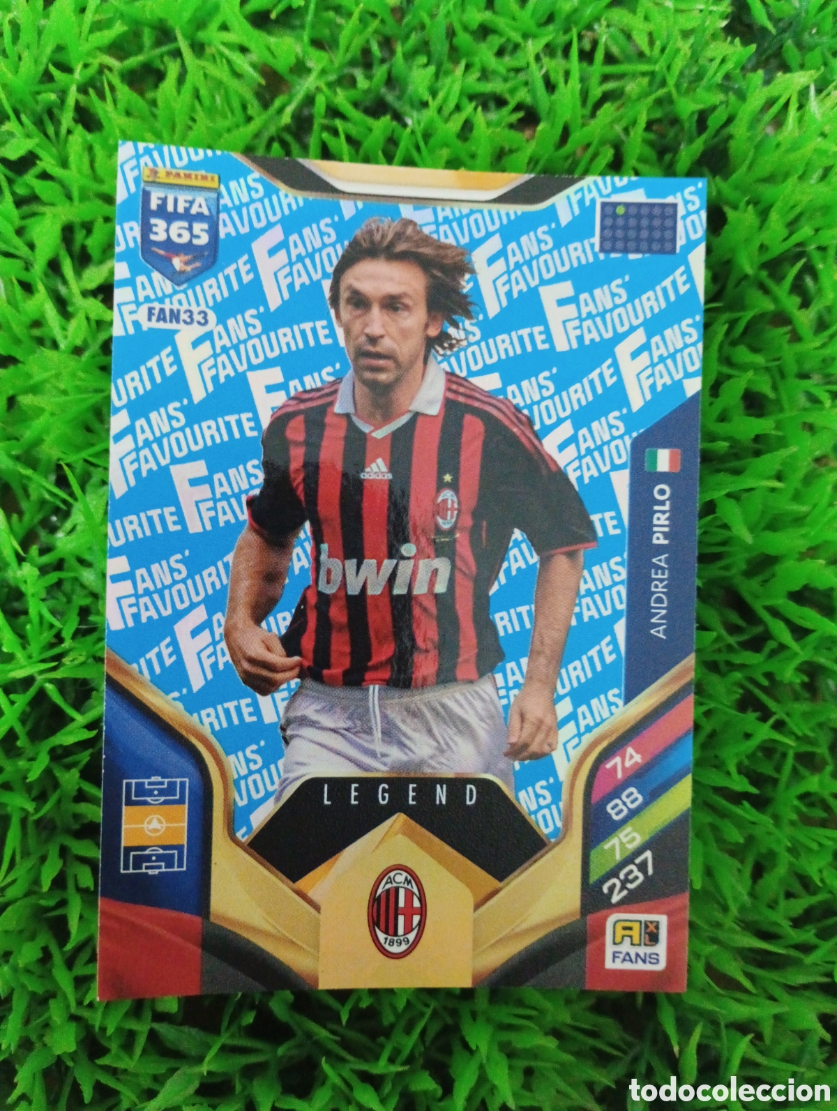 Fu&szlig;ball-Sticker: Pirlo Milan FANS FAVOURITE PARALELA AZUL Adrenalyn 2026 Fifa 365 # FAN 33