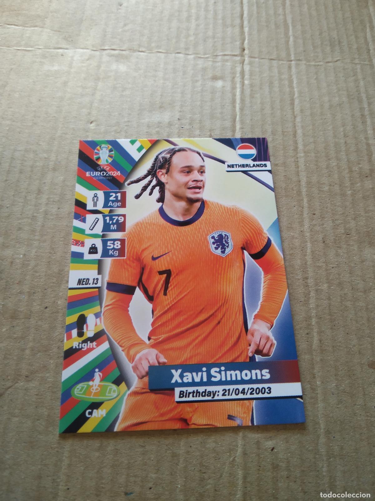 Cromos de F&uacute;tbol: NED 13 XAVI SIMONS PAISES BAJOS CROMO FUTBOL EURO 2024 EUROCOPA FLASH EDITION