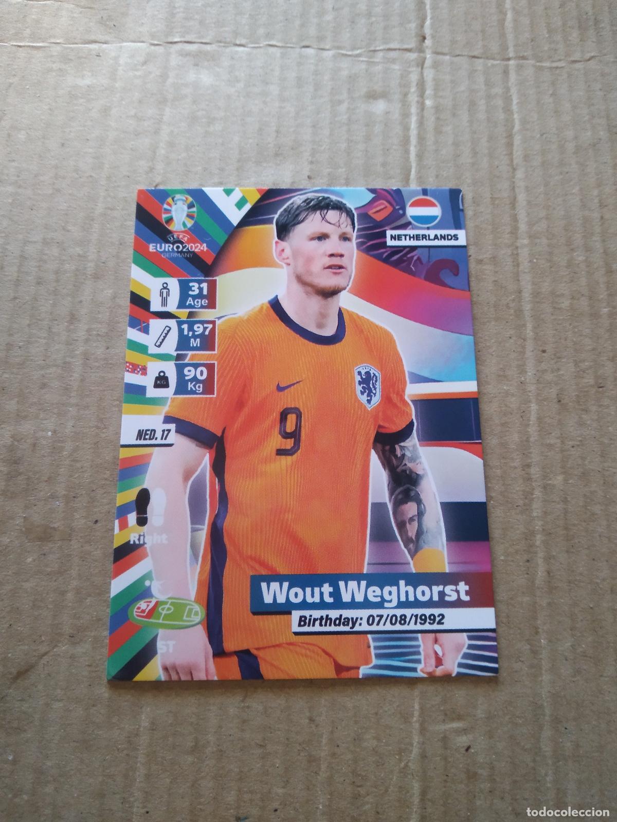 Cromos de F&uacute;tbol: NED 17 WOUT WEGHORST PAISES BAJOS CROMO FUTBOL EURO 2024 EUROCOPA FLASH EDITION