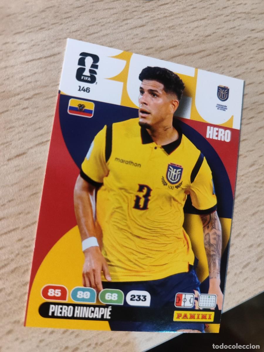 Football Stickers: 146 WORLD CUP 2026 PIERO HINCAPI&Eacute; ECUADOR HERO ADRENALYN MUNDIAL PANINI 26