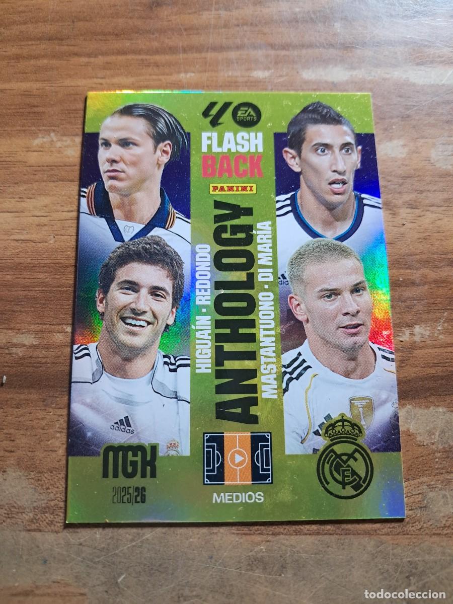 Football Stickers: CARD MEGACRACKS TEMPORADA 25/26: FLASHBACK ANTHOLOGY HIGUAIN/REDONDO-MASTANTUONO/ DI MARIA, N&deg; 519