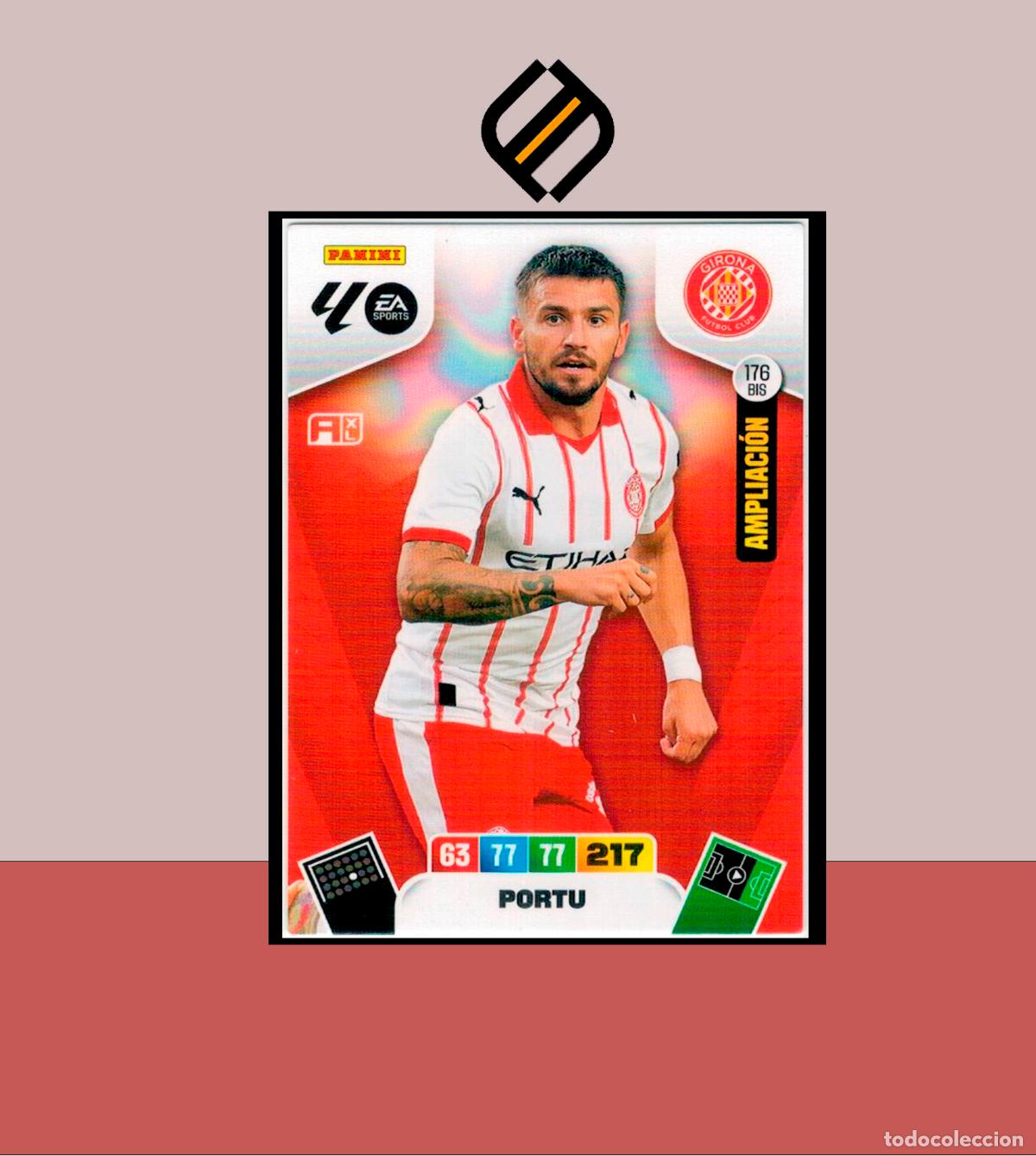 Cromos de F&uacute;tbol: ADRENALYN XL 2025 2026 PANINI N&ordm; 176 BIS PORTU GIRONA FC AMPLIACI&Oacute;N CARD BOX PLATINUM ALB&Uacute;M LIGA