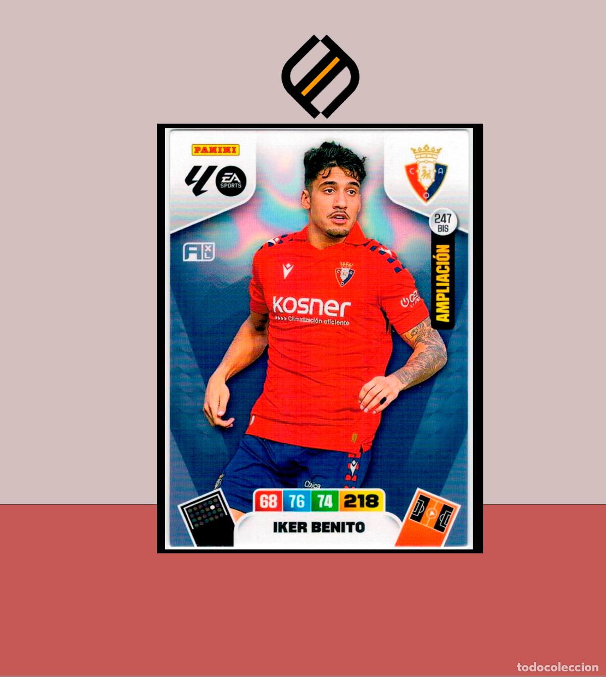 Cromos de F&uacute;tbol: ADRENALYN XL 2025 2026 PANINI N&ordm; 247 BIS IKER BENITO OSASUNA CF AMPLIACI&Oacute;N CARD BOX PLATINUM LIGA