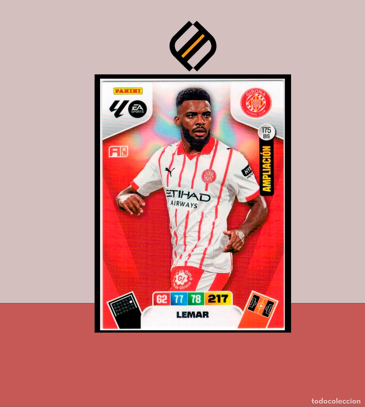 Cromos de F&uacute;tbol: ADRENALYN XL 2025 2026 PANINI N&ordm; 175 BIS LEMAR GIRONA FC AMPLIACI&Oacute;N CARD BOX SERIE ORO