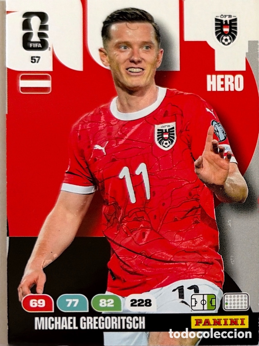 Cromos de F&uacute;tbol: 57.- MICHAEL GREGORITSCH (AUSTRIA) ADRENALYN XL MUNDIAL 2026 (PANINI)