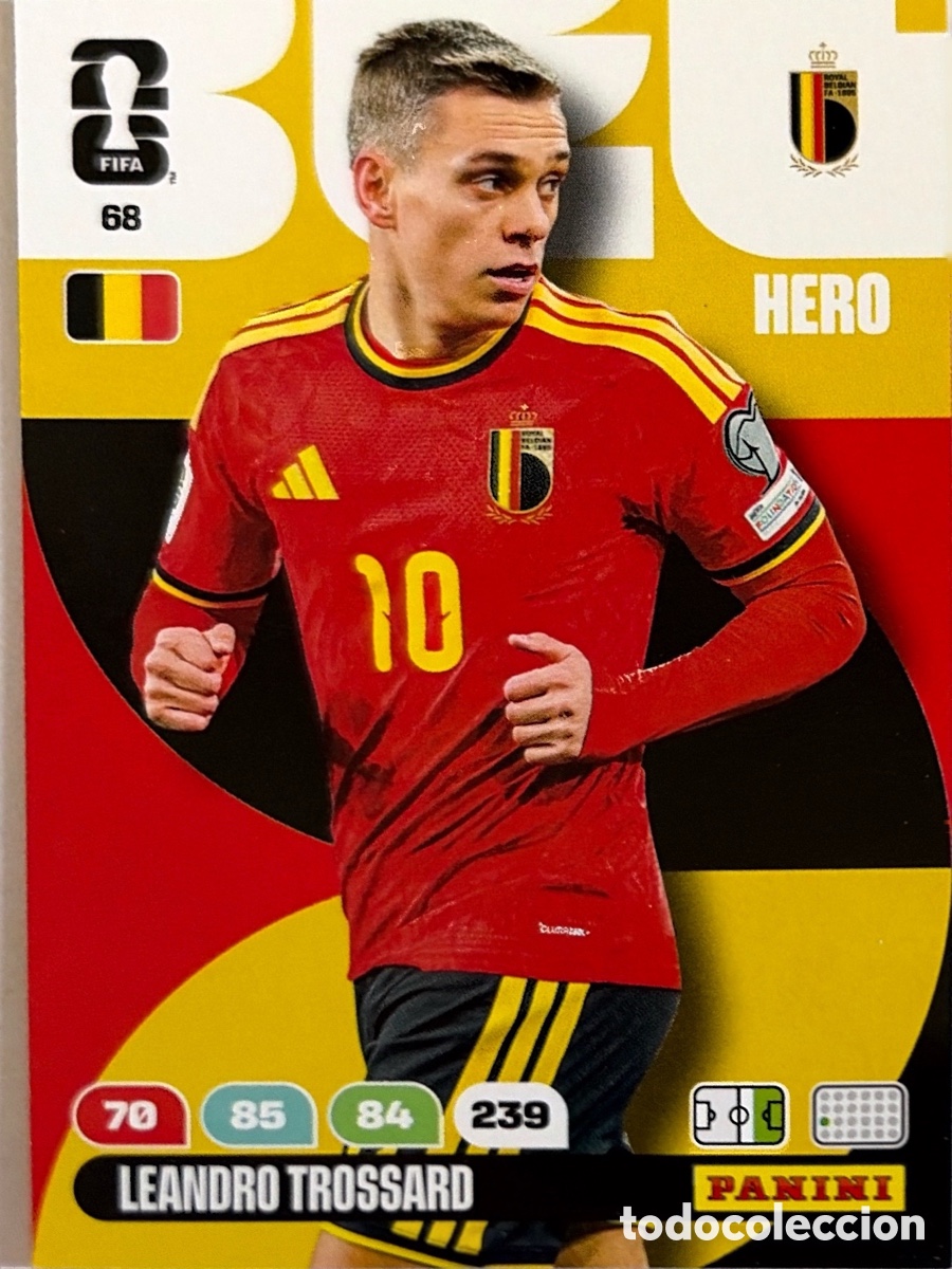 Cromos de F&uacute;tbol: 68.- LEANDRO TROSSARD (BELGICA) ADRENALYN XL MUNDIAL 2026 (PANINI)