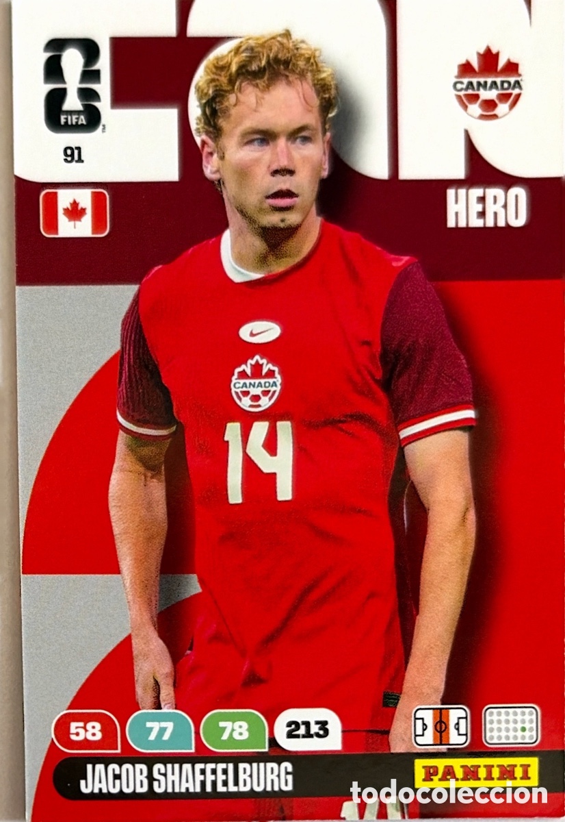 Cromos de F&uacute;tbol: 91.- JACOB SHAFFELBURG (CANADA) ADRENALYN XL MUNDIAL 2026 (PANINI)