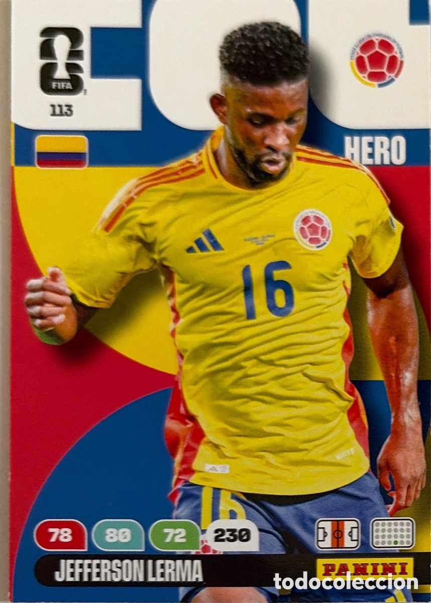 Fu&szlig;ball-Sticker: 113.- JEFFERSON LERMA (COLOMBIA) ADRENALYN XL MUNDIAL 2026 (PANINI)