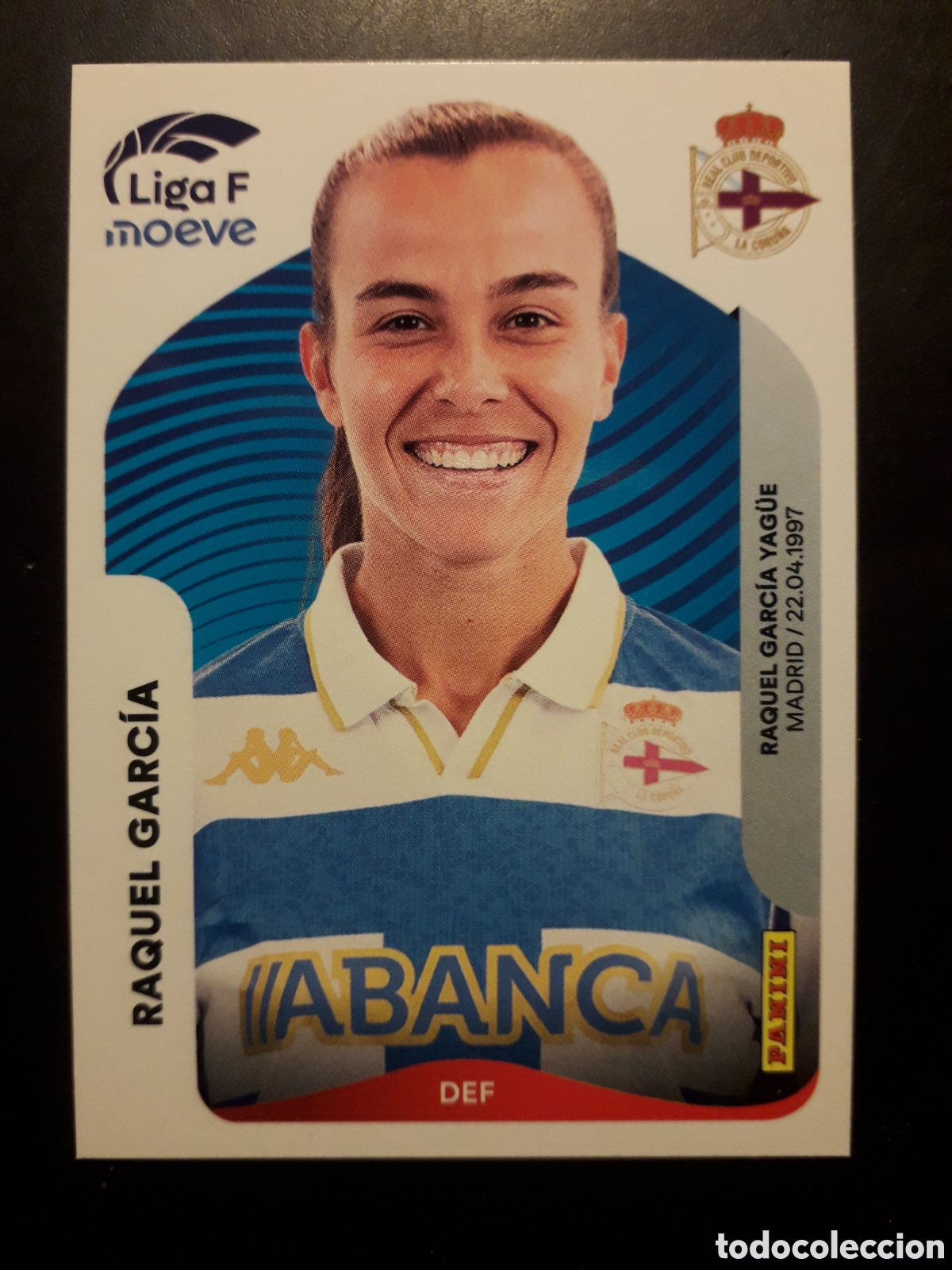 Cromos de f&uacute;tbol: RAQUEL GARC&Iacute;A DEP CORU&Ntilde;A N&deg; 128 LIGA F FEMENINA 2025 2026 25 26 PANINI SIN PEGAR PEDIDO M&Iacute;NIMO 3&euro;