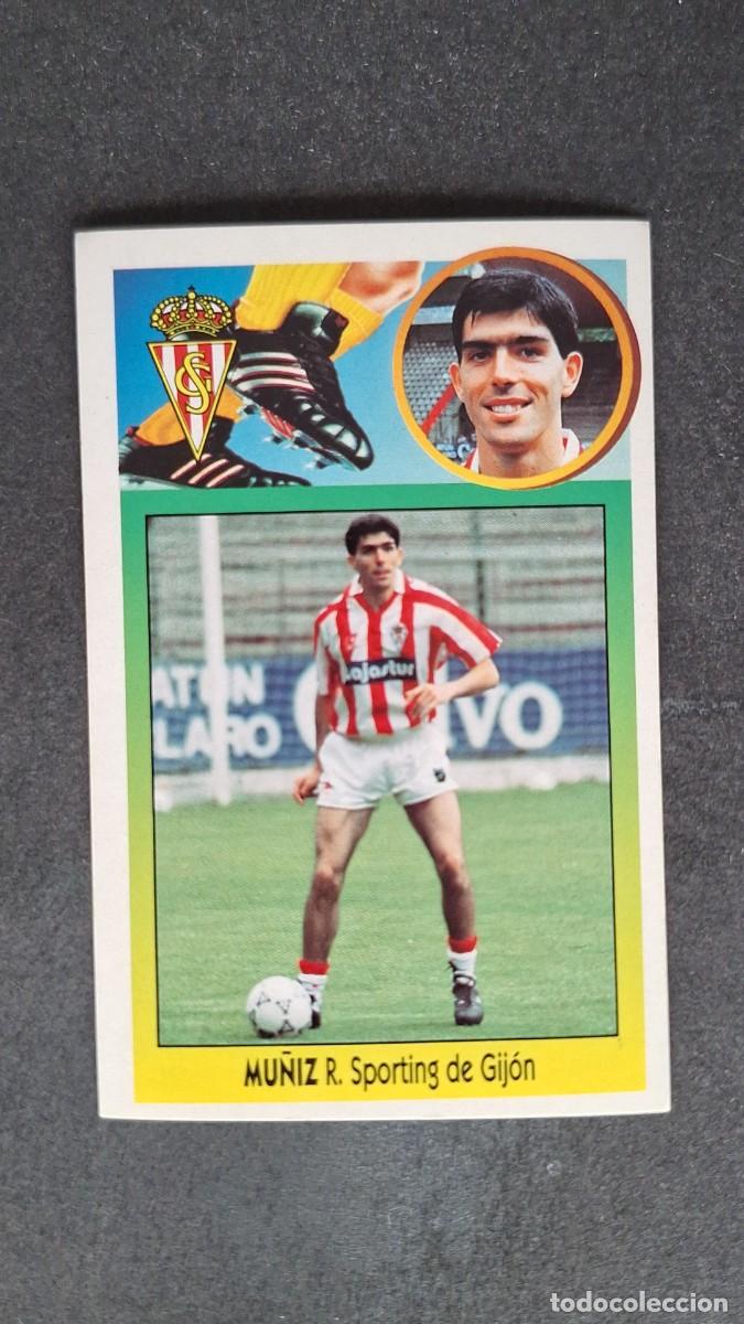 Cromos de F&uacute;tbol: L4 MU&Ntilde;IZ SPORTING DE GIJON ADHESIVO LIGA ESTE 1993 1994 93 94 NUNCA PEGADO SIN PEGAR