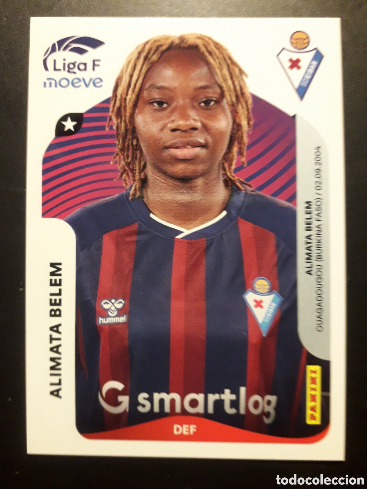 Fu&szlig;ball-Sticker: ALIMATA BELEM EIBAR N&deg; 169 LIGA F FEMENINA 2025 2026 25 26 PANINI SIN PEGAR PEDIDO M&Iacute;NIMO 3&euro;