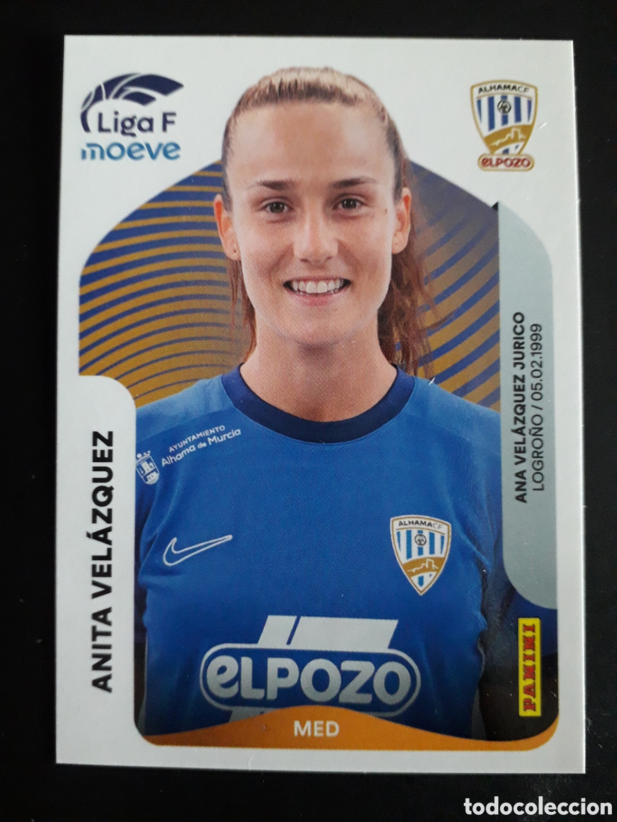 Cartes &agrave; collectionner de Football: ANITA VEL&Aacute;ZQUEZ ALHAMA N&deg; 15 LIGA F FEMENINA 2025 2026 25 26 PANINI SIN PEGAR PEDIDO M&Iacute;NIMO 3&euro;