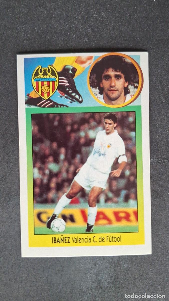 Fu&szlig;ball-Sticker: L4 IBA&Ntilde;EZ VALENCIA C. F. ADHESIVO LIGA ESTE 1993 1994 93 94 NUNCA PEGADO SIN PEGAR