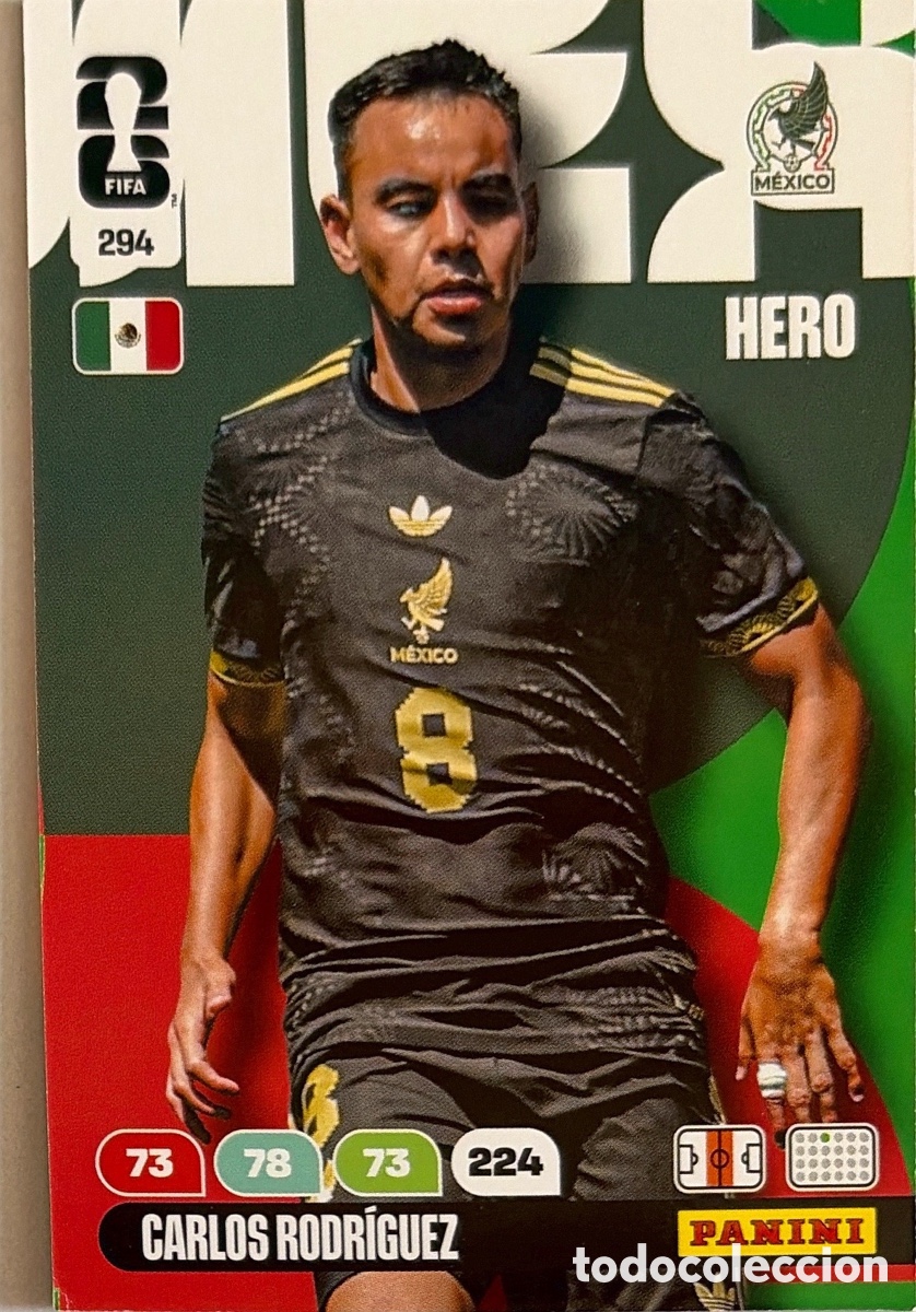 Cartes &agrave; collectionner de Football: 294.- CARLOS RODR&Iacute;GUEZ (MEXICO) ADRENALYN XL MUNDIAL 2026 (PANINI)