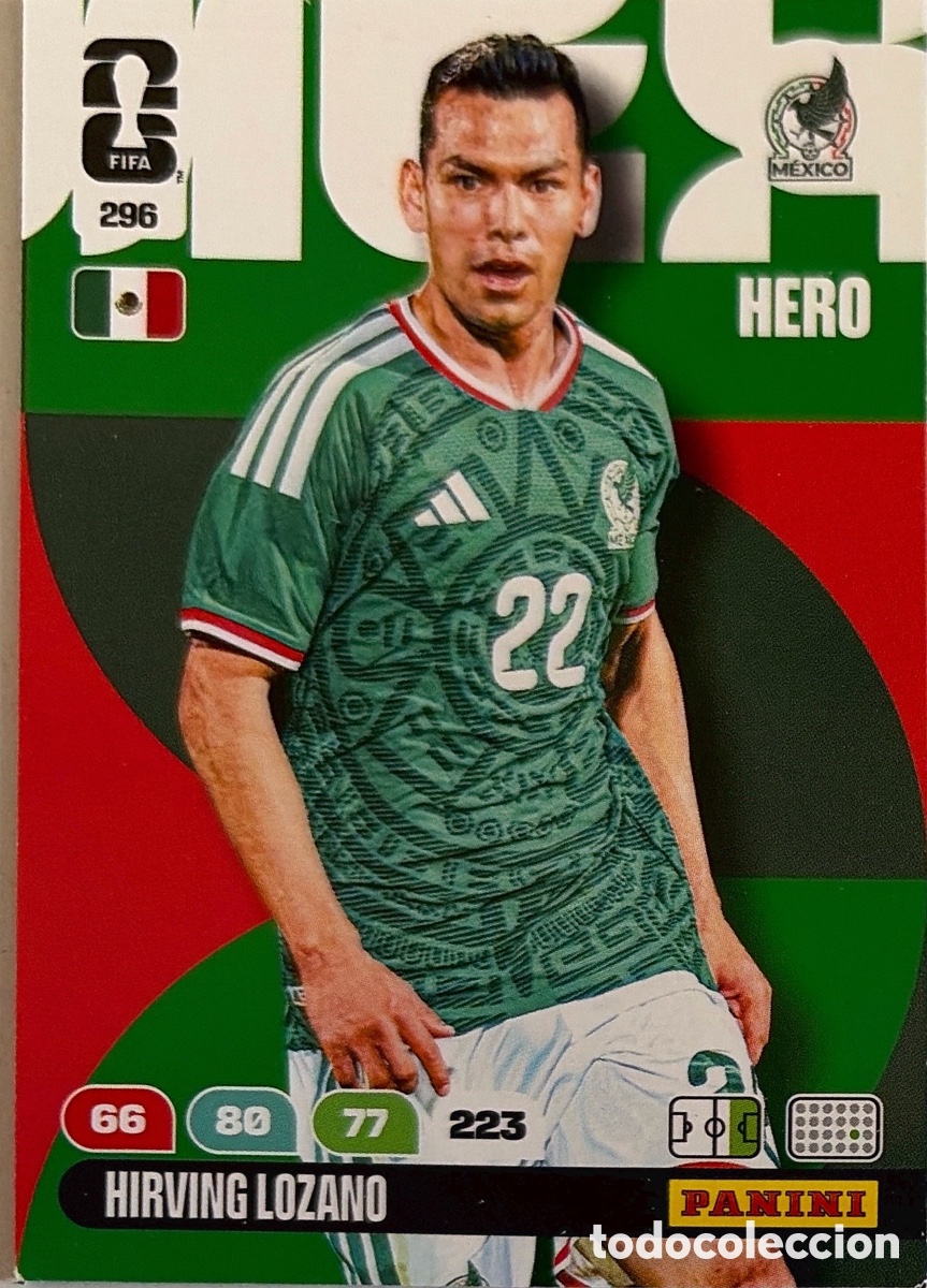 Fu&szlig;ball-Sticker: 296.- HIRVING LOZANO (MEXICO) ADRENALYN XL MUNDIAL 2026 (PANINI)
