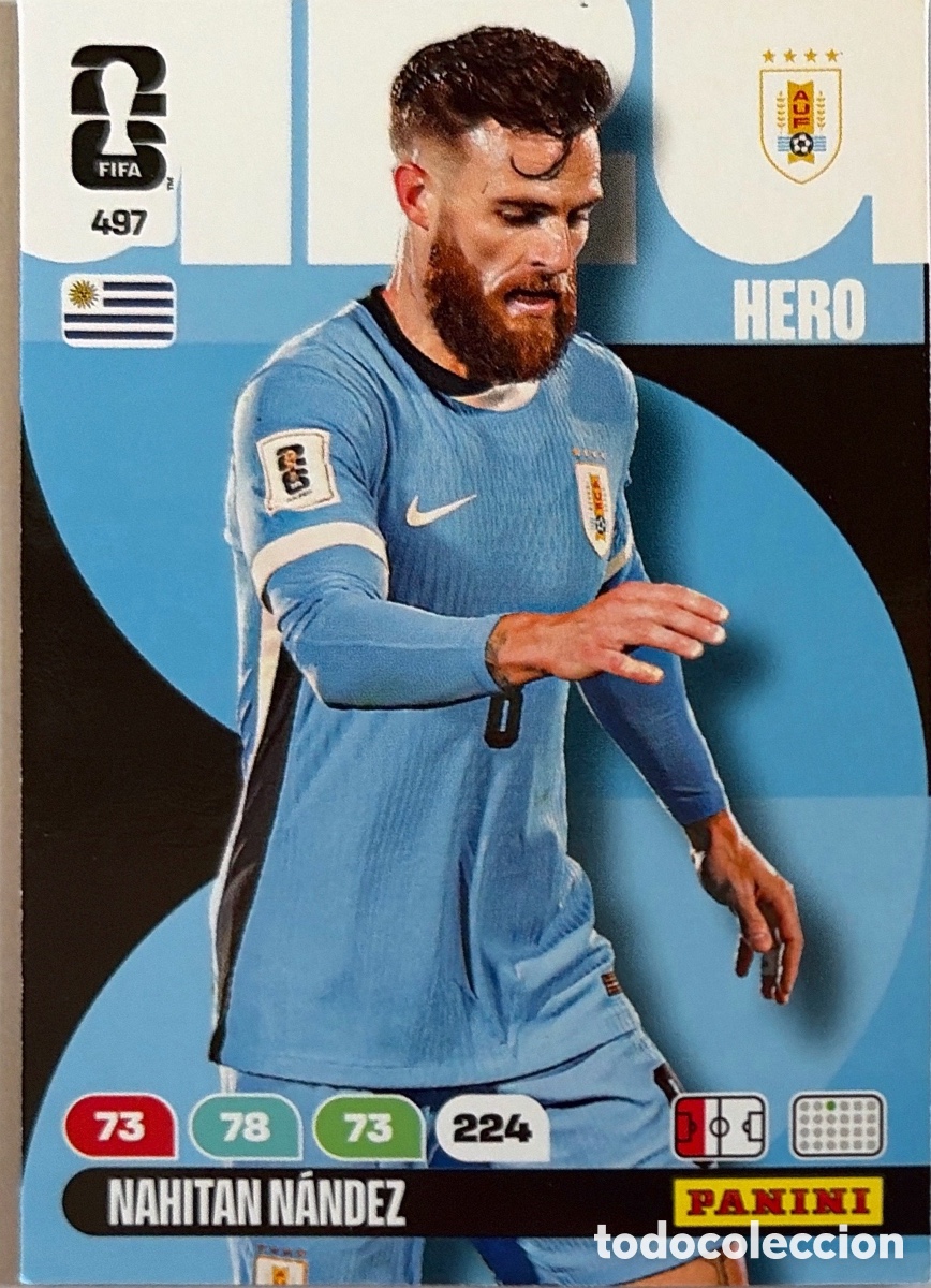 Figurine di Calcio: 497.- &Nu;&Alpha;&Eta;ITAN &Nu;&Alpha;NDEZ (URUGUAY) ADRENALYN XL MUNDIAL 2026 (PANINI)