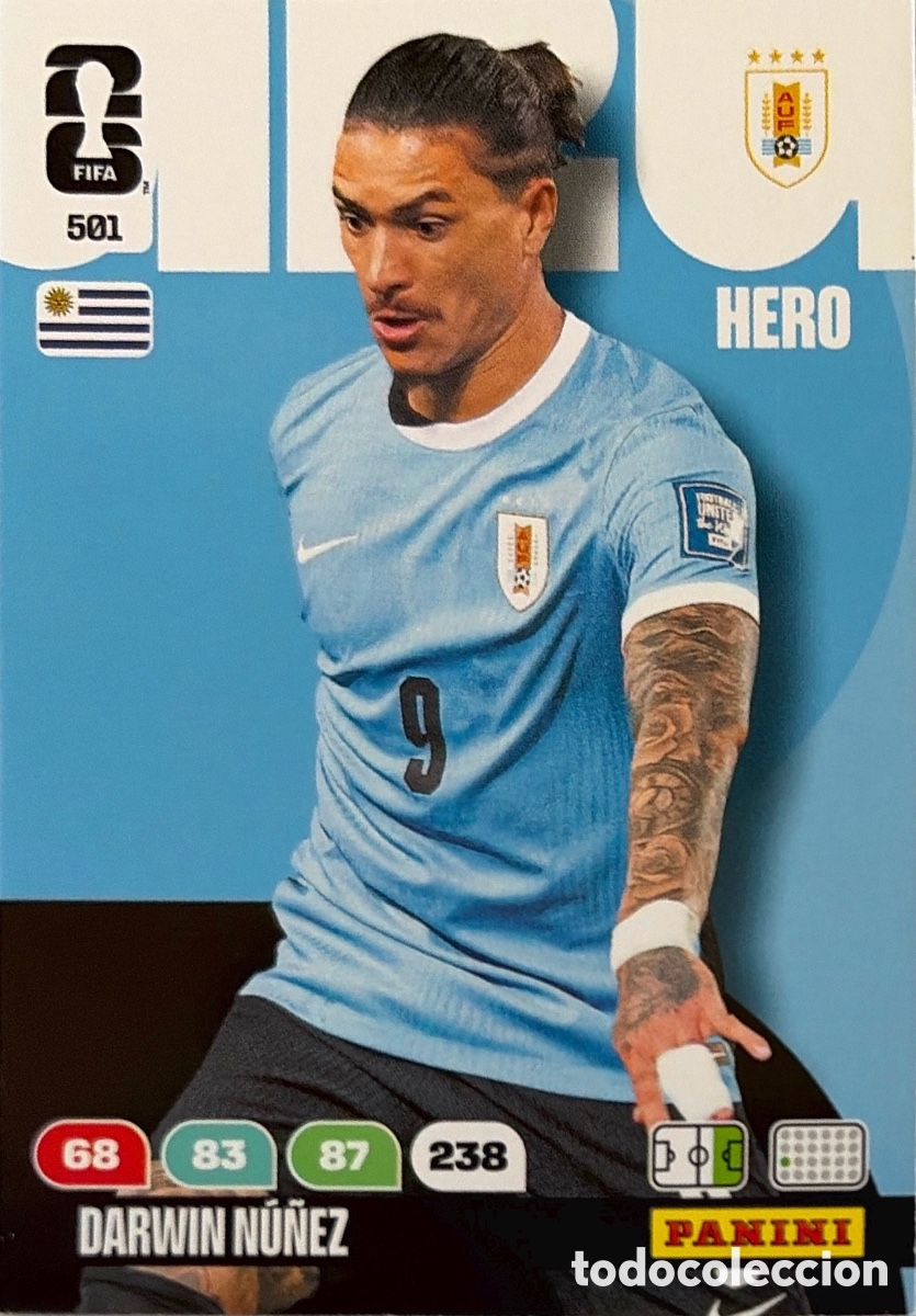 Figurine di Calcio: 501.- DARWIN N&Uacute;&Ntilde;EZ (URUGUAY) ADRENALYN XL MUNDIAL 2026 (PANINI)