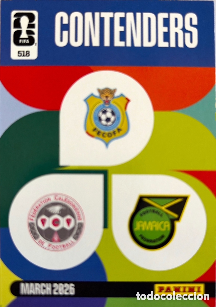 Fu&szlig;ball-Sticker: 518.- CONTENDERS / REPESCA - ADRENALYN XL MUNDIAL 2026 (PANINI)