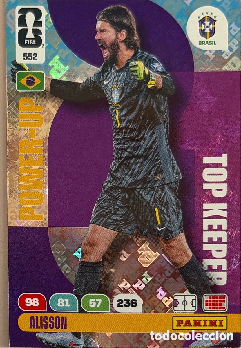 Fu&szlig;ball-Sticker: 552.- ALISSON (BRASIL) -TOP KEEPERS- ADRENALYN XL MUNDIAL 2026 (PANINI)