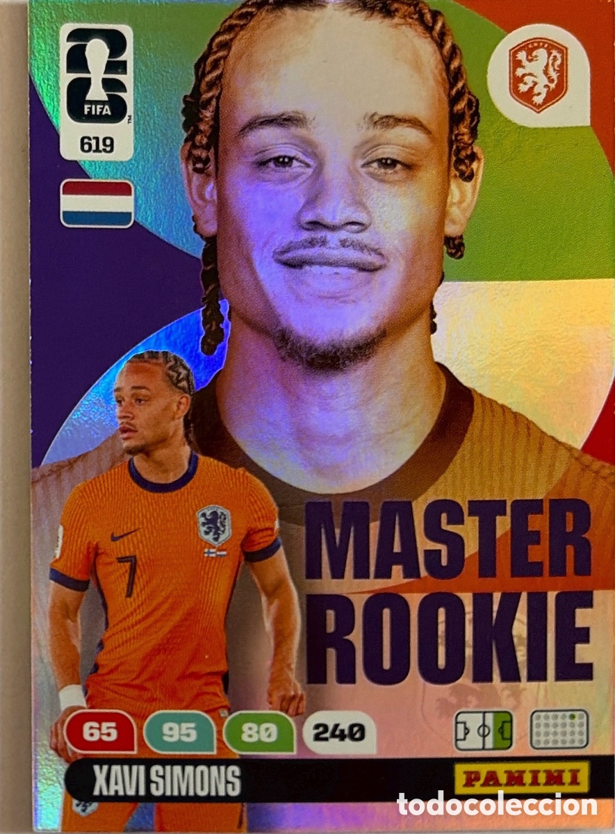 Football Stickers: 619.- SIMONS -MASTER ROOKIE- (HOLANDA) ADRENALYN XL MUNDIAL 2026 (PANINI)