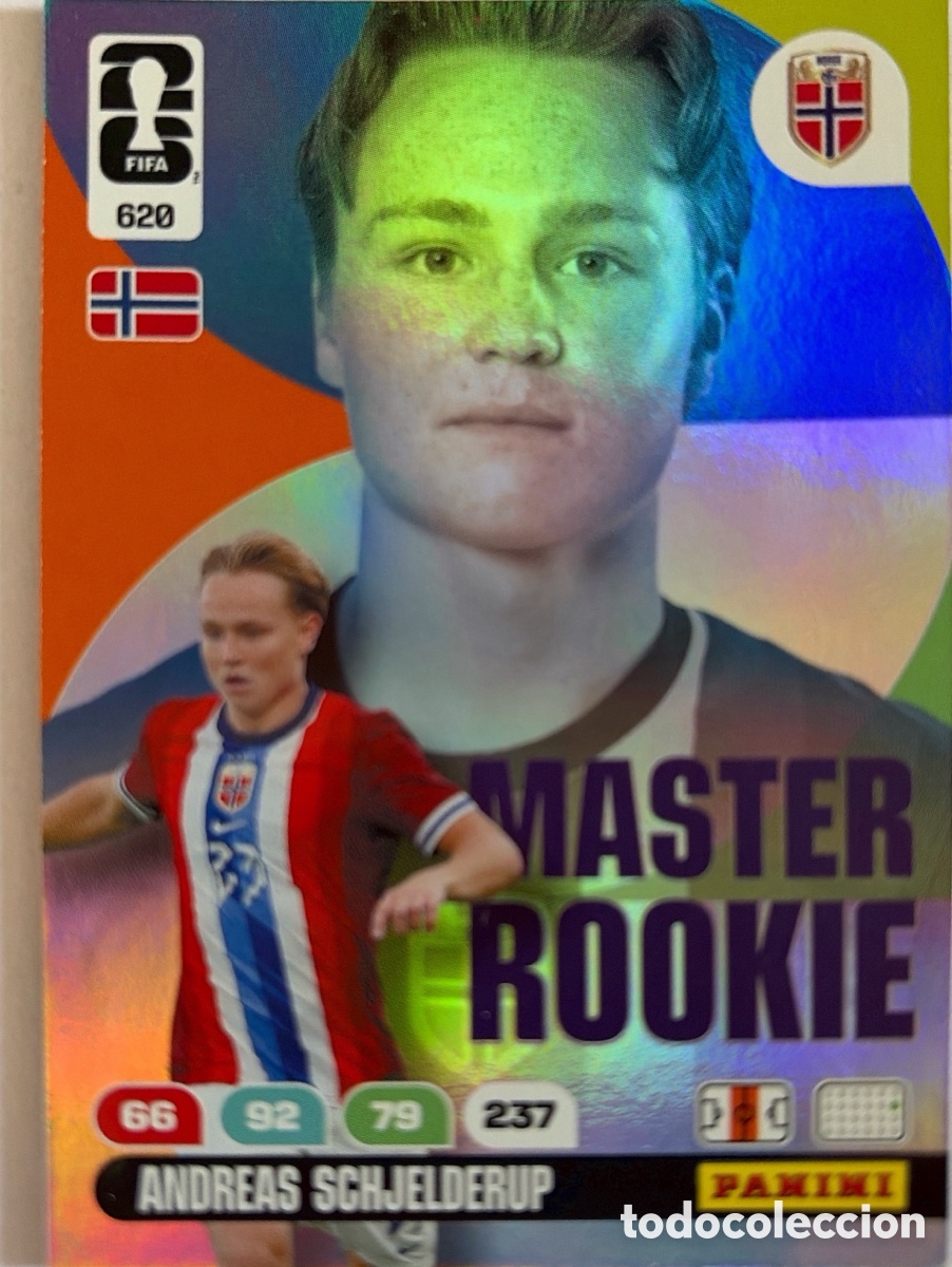 Football Stickers: 620.- SCHJELDERUP -MASTER ROOKIE- (NORUEGA) ADRENALYN XL MUNDIAL 2026 (PANINI)
