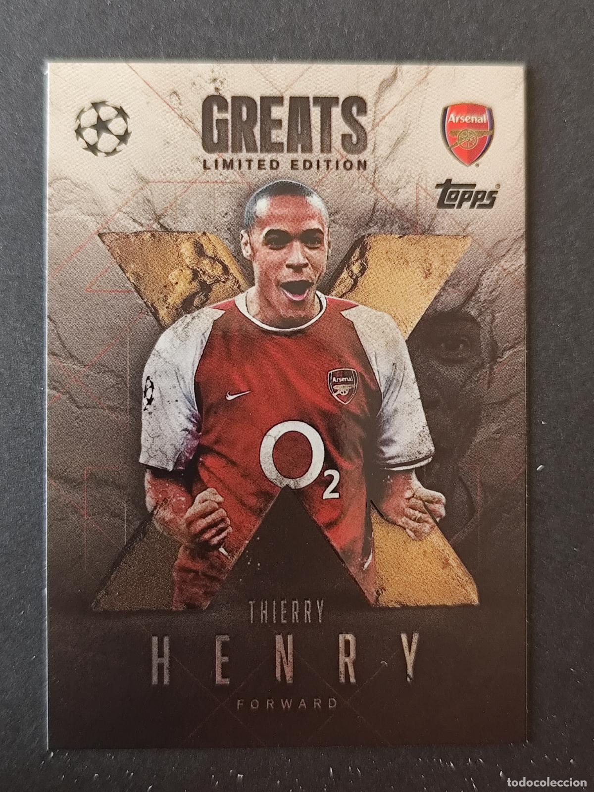 Cromos de F&uacute;tbol: LE XG1 THIERRY HENRY ARSENAL GREATS LIMITED EDITION MATCH ATTAX EXTRA 2025 2026 25 26 TOPPS