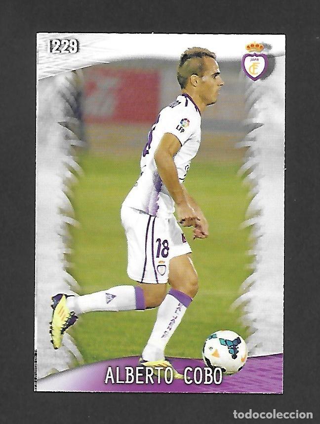 Football Stickers: 1229 ALBERTO COBO (REAL JAEN C.F) ULTIMA HORA IV , MUNDICROMO QUIZ GAME PLATINUM LIGA 2013 2014