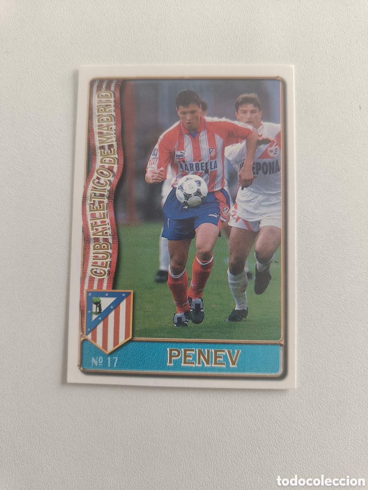 Cromos de F&uacute;tbol: Fichas liga 96 97 mundicromo atletico madrid penev 17