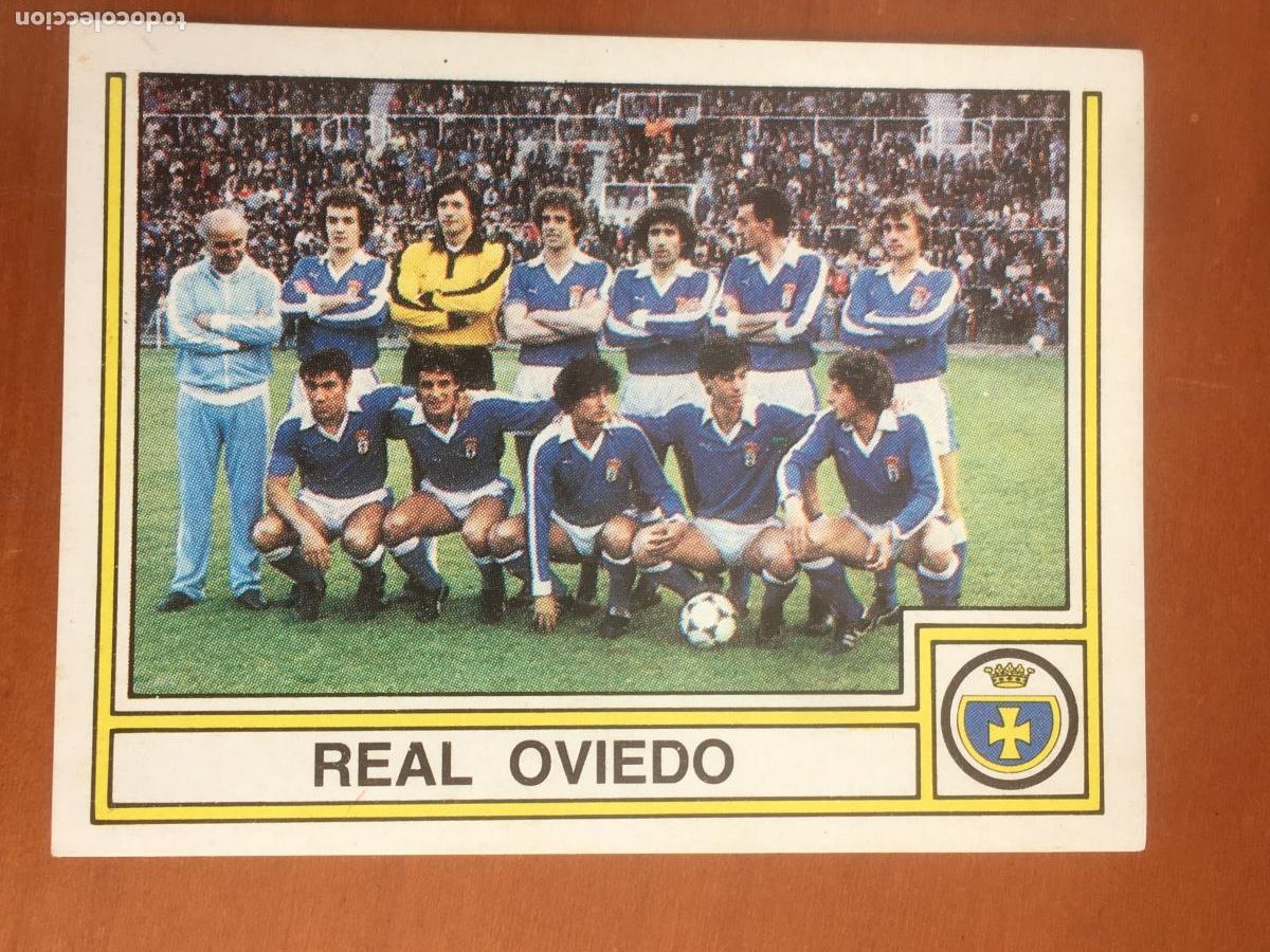 Cromos de F&uacute;tbol: real oviedo alineacion futbol 83 panini panrico cromo n&ordm; 350 nunca pegado nuevo de sobre