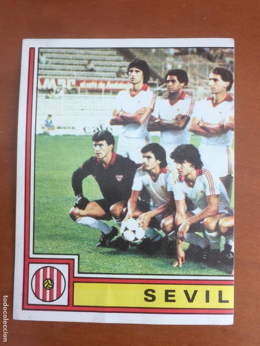 Cromos de F&uacute;tbol: sevilla alineacion futbol 83 panini panrico cromo n&ordm; 254 nunca pegado nuevo de sobre