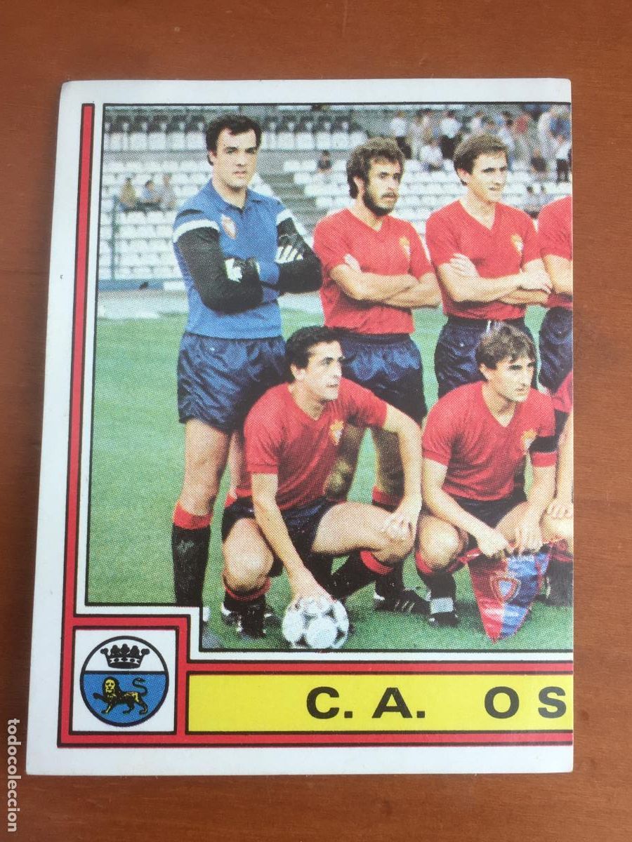 Cromos de F&uacute;tbol: alineacion osasuna futbol 83 panini panrico cromo n&ordm; 164 nunca pegado nuevo de sobre