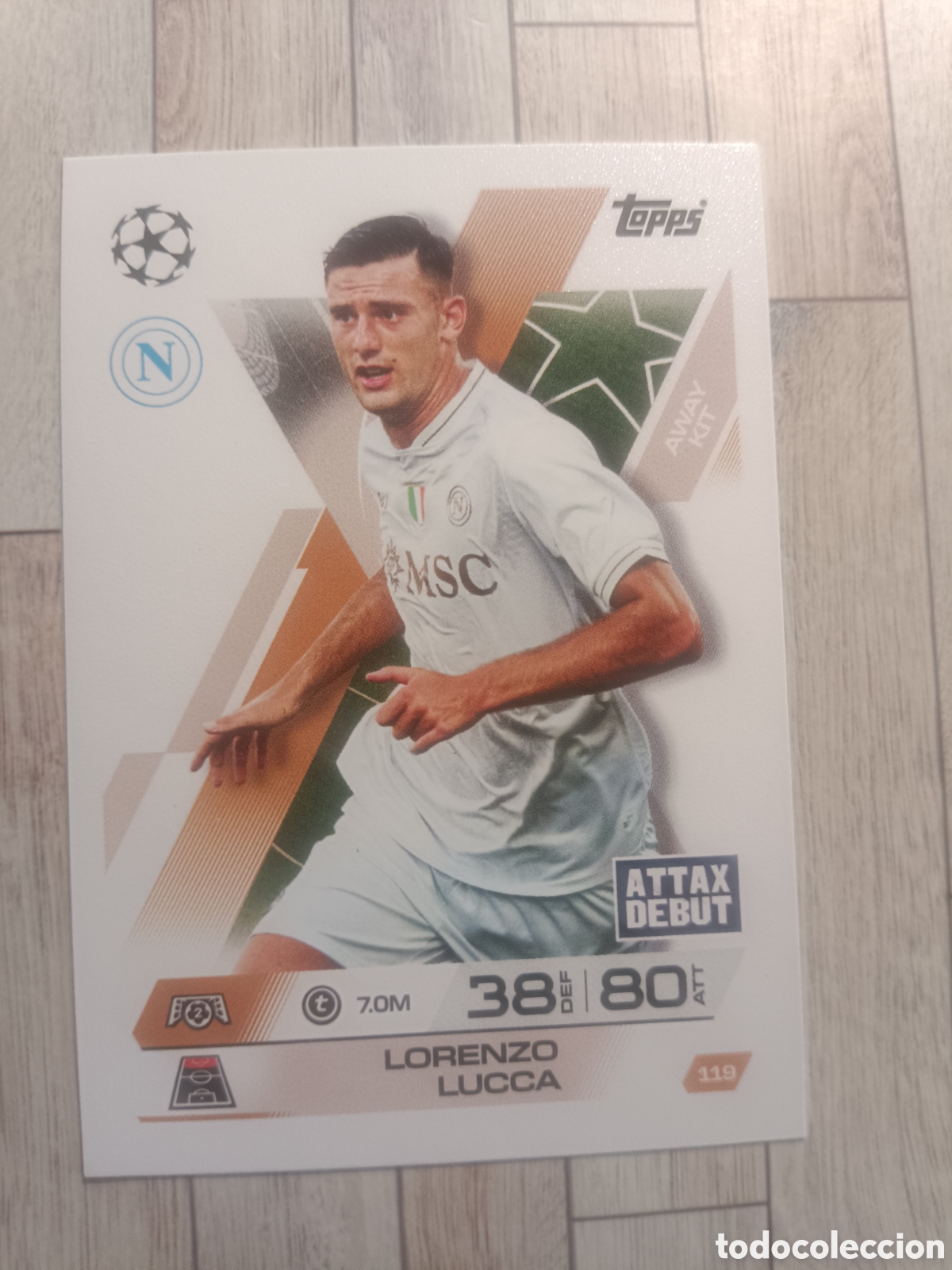 Cromos de F&uacute;tbol: 119 LORENZO LUCCA NAPOLES NAPOLI SQUAD UPDATE MATCH ATTAX EXTRA CHAMPIONS 2025 2026 TOPPS 25 26