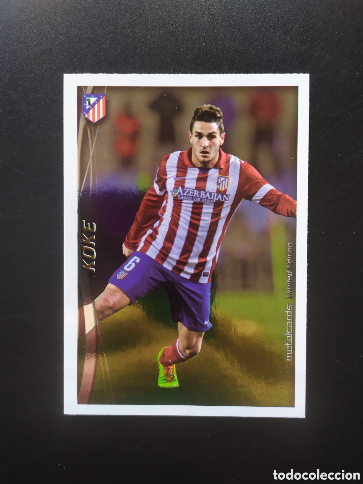 Cromos de F&uacute;tbol: Mundicromo fichas Liga 2014 2015 14 15 Koke top 11 metalcards limited edition Atl&eacute;tico Madrid