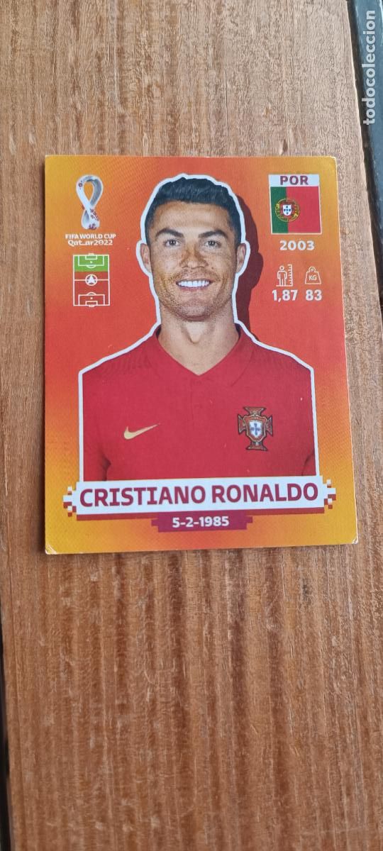 Cromos de F&uacute;tbol: MUNDIAL NARANJA 2022 WORLD CUP QATAR ROSA ALBUM PANINI LIGA N POR17 POR 17 PORTUGAL CRISTIANO RONALD