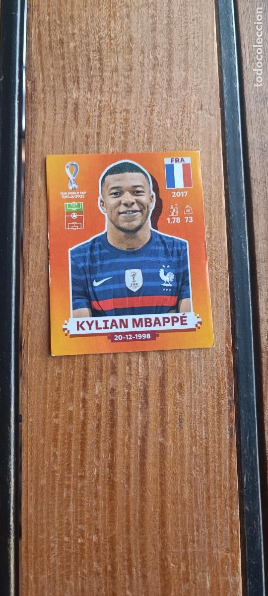 Cromos de F&uacute;tbol: MUNDIAL NARANJA 2022 WORLD CUP QATAR ROSA ALBUM PANINI LIGA N FRA18 FRA 18 FRANCIA FRANCE MBAPPE