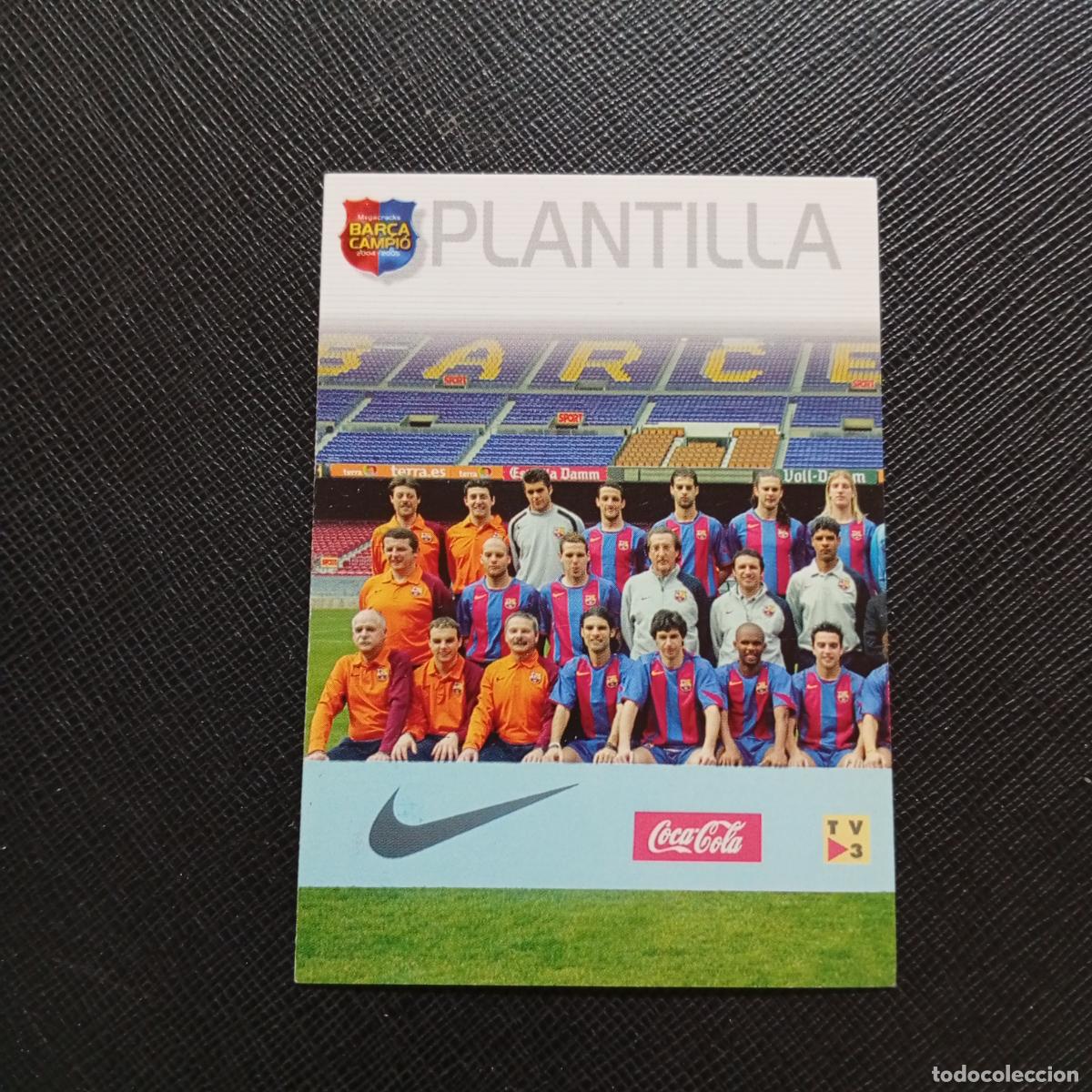 Cromos de F&uacute;tbol: 2 PLANTILLA BARCELONA PANINI MEGACRACKS CAMPIO BARCA 04 05 FUTBOL 2004 2005 - A131 PG271