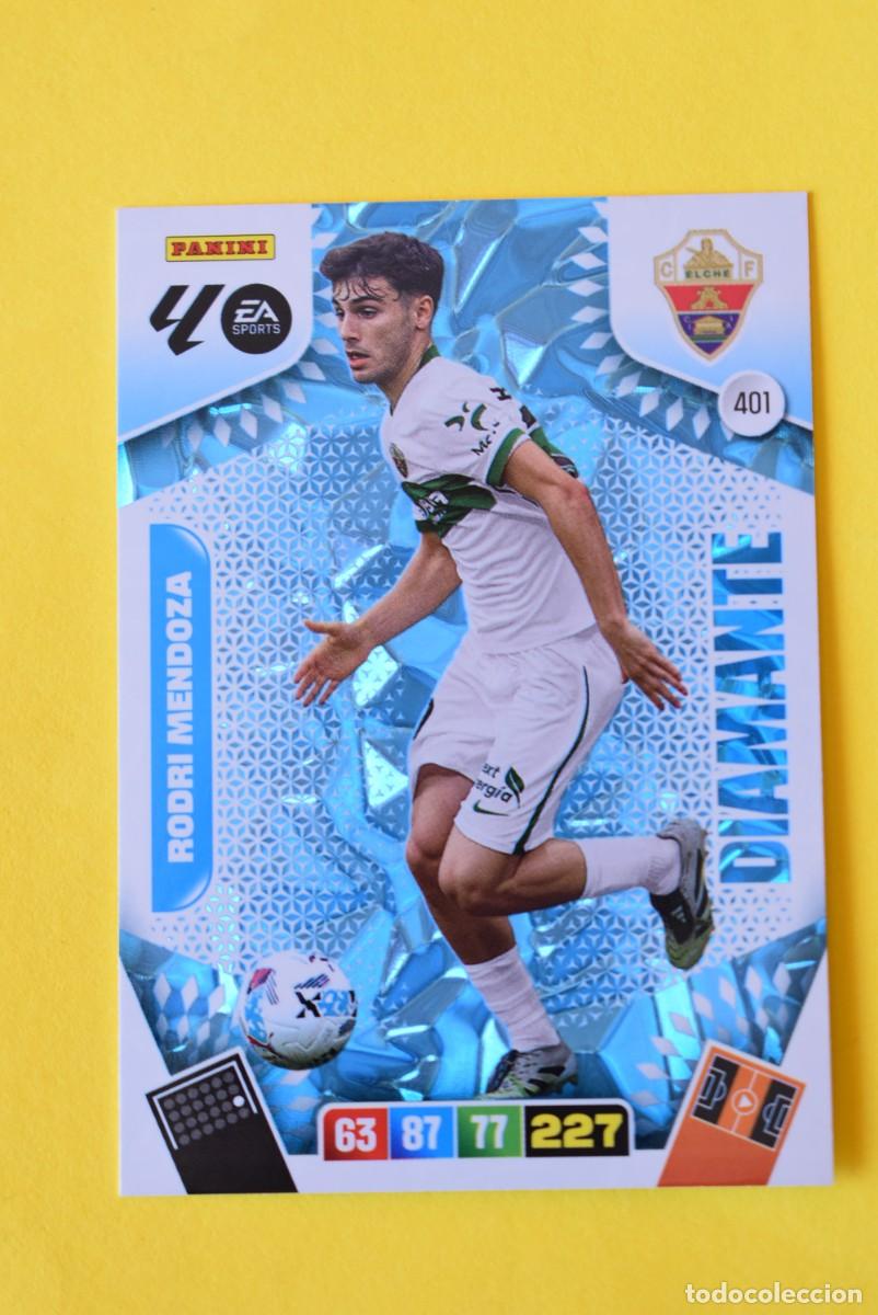 Figurine di Calcio: Cromo Adrenalyn XL. 2025 2026. 25 26. Rodri Mendoza. Elche. N &ordm; 401. sin activar. Diamante