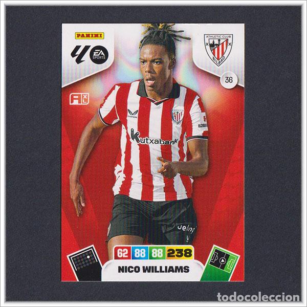 Cromos de F&uacute;tbol: ADRENALYN XL 2025 2026 25 26 PANINI NICO WILLIAMS 36 ATHELTIC BILBAO COLECCI&Oacute;N LIGA ALBUM