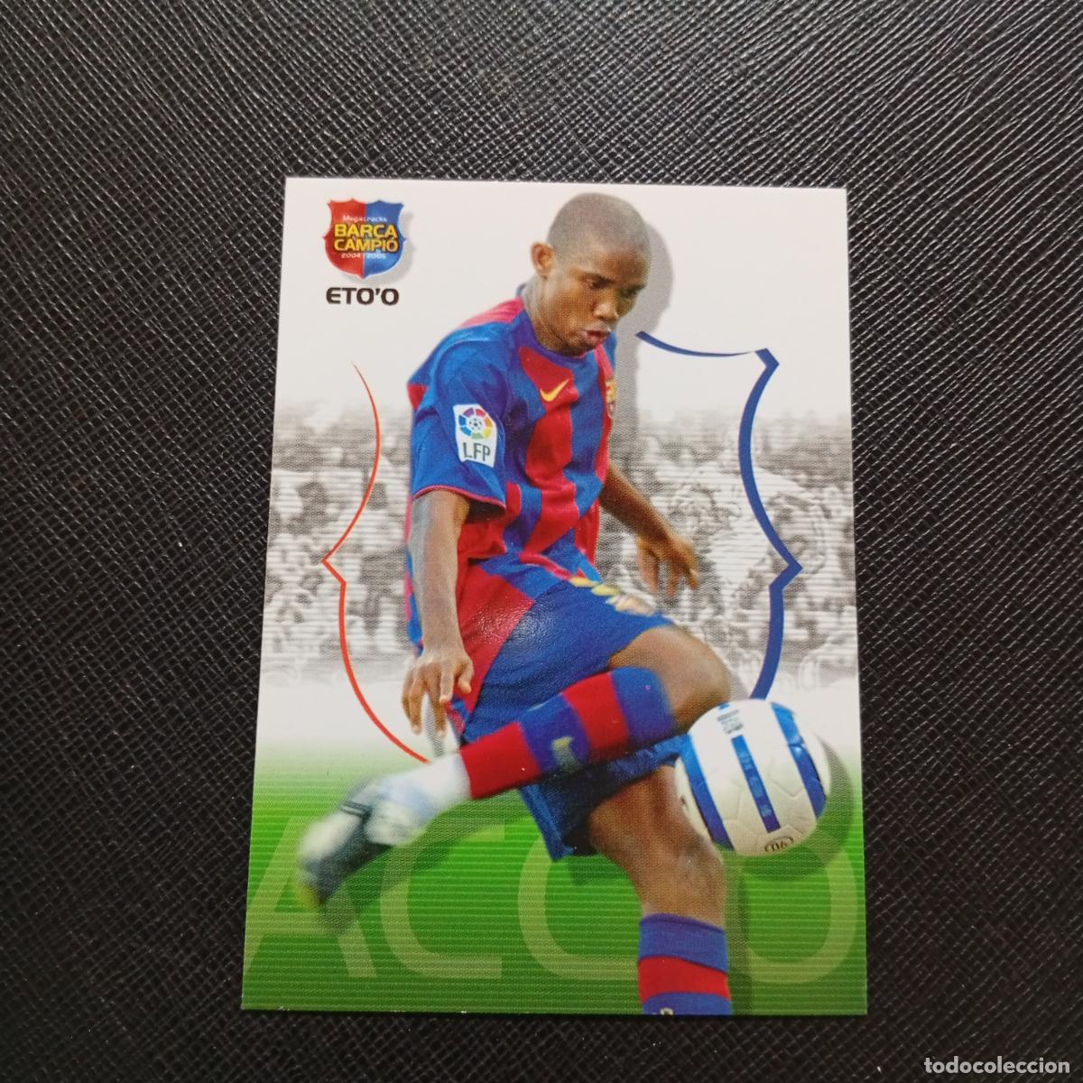 Cromos de F&uacute;tbol: 48 ETOO BARCELONA PANINI MEGACRACKS CAMPIO BARCA 04 05 FUTBOL 2004 2005 - A131 PG388