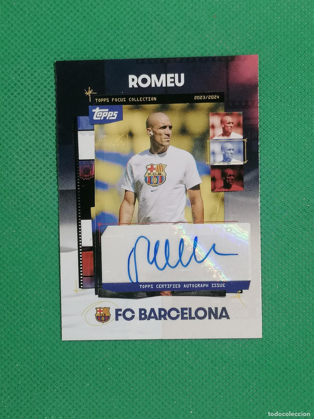 Cromos de F&uacute;tbol: SA-OR ORIOL ROMEU AUTO AUTOGRAFH FIRMA ⚽ TOPPS FOCUS BARCELONA 23 24 2023 2024 ⚽