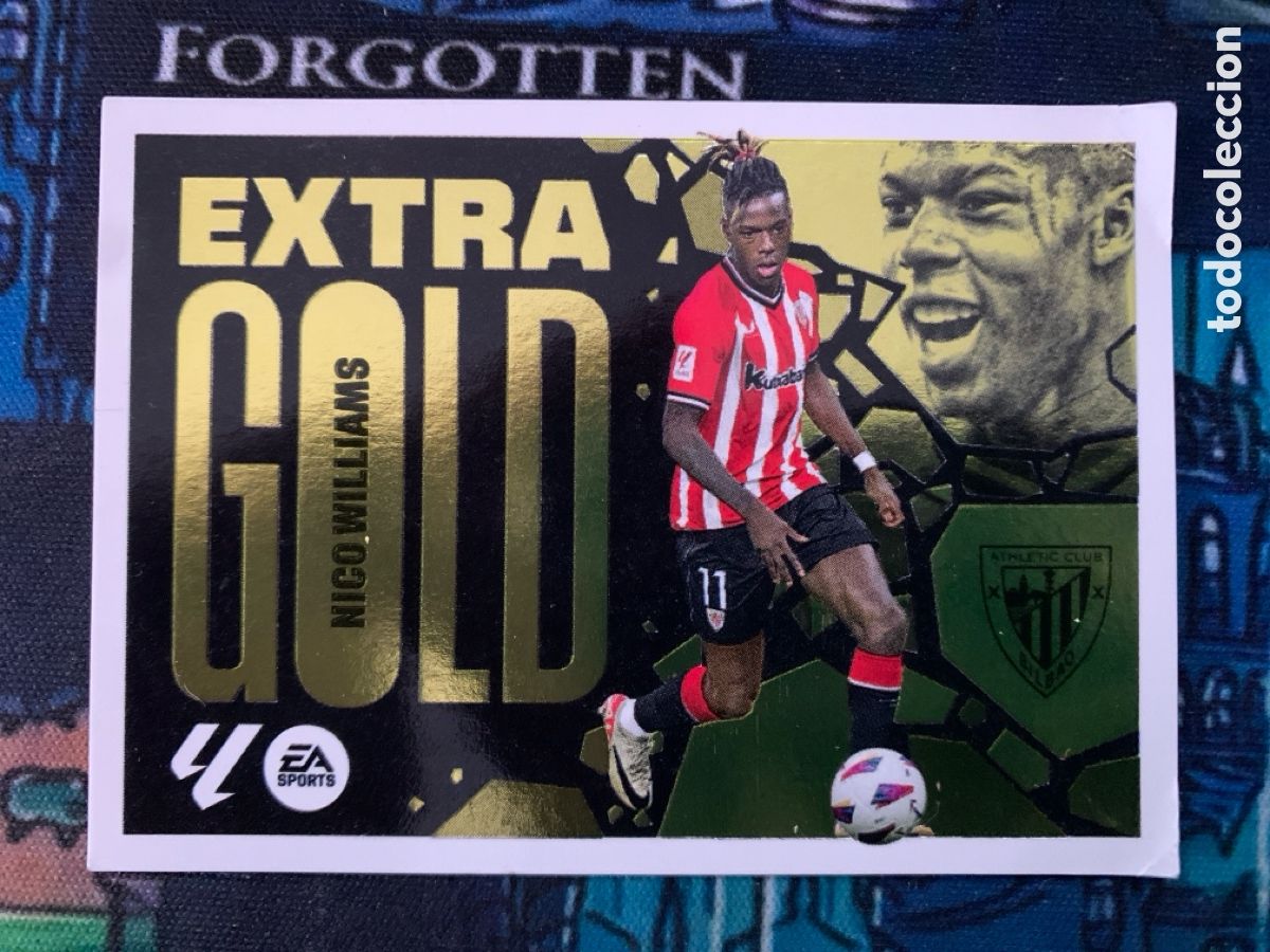 Cromos de F&uacute;tbol: NICO WILLIAMS EXTRA GOLD Ediciones Este Liga 2024-25