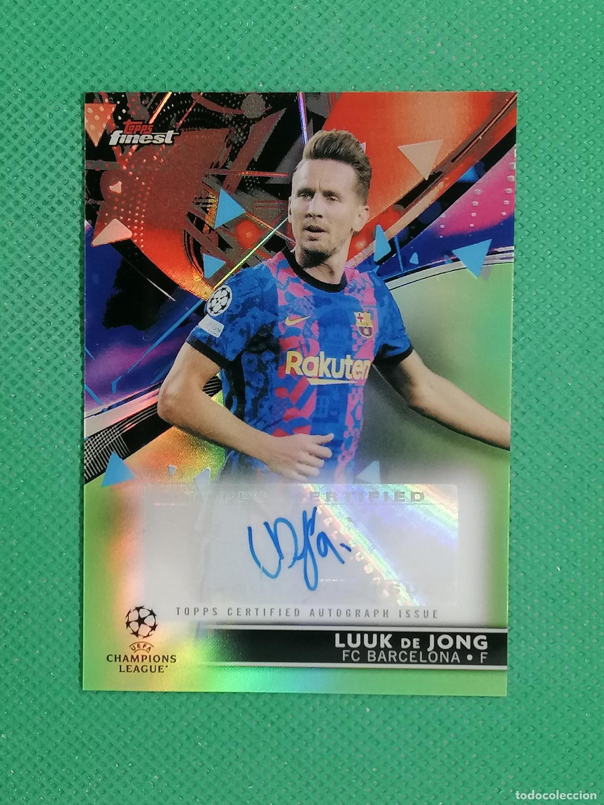 Cromos de f&uacute;tbol: BA-LD LUUK DE JONG /99 BARCELONA AUTO AUTOGRAFH FIRMA ⚽ TOPPS FINEST UCC 21 22 2021 2022 ⚽