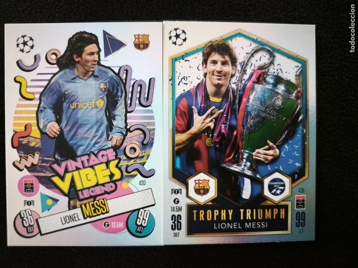 Fu&szlig;ball-Sticker: Messi topps match attax lote Barcelona